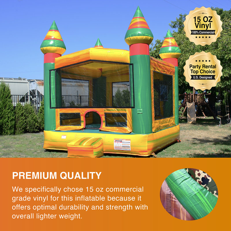 JumpOrange Titanium Commercial Grade Inflatable Bounce House for Kids